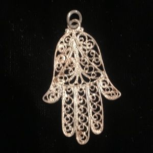 Sterling Silver Hamsa necklace charm